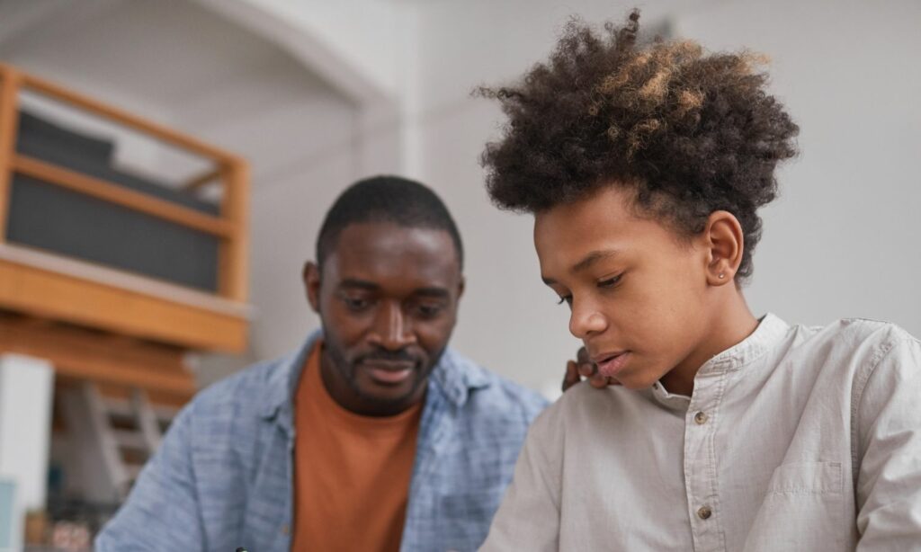 African American Dad and Son